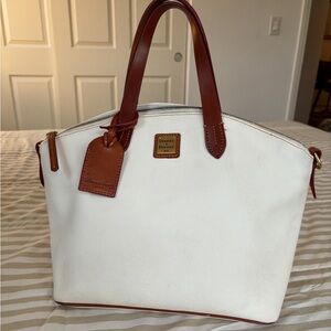 Dooney & Bourke Cream and Brown Tote